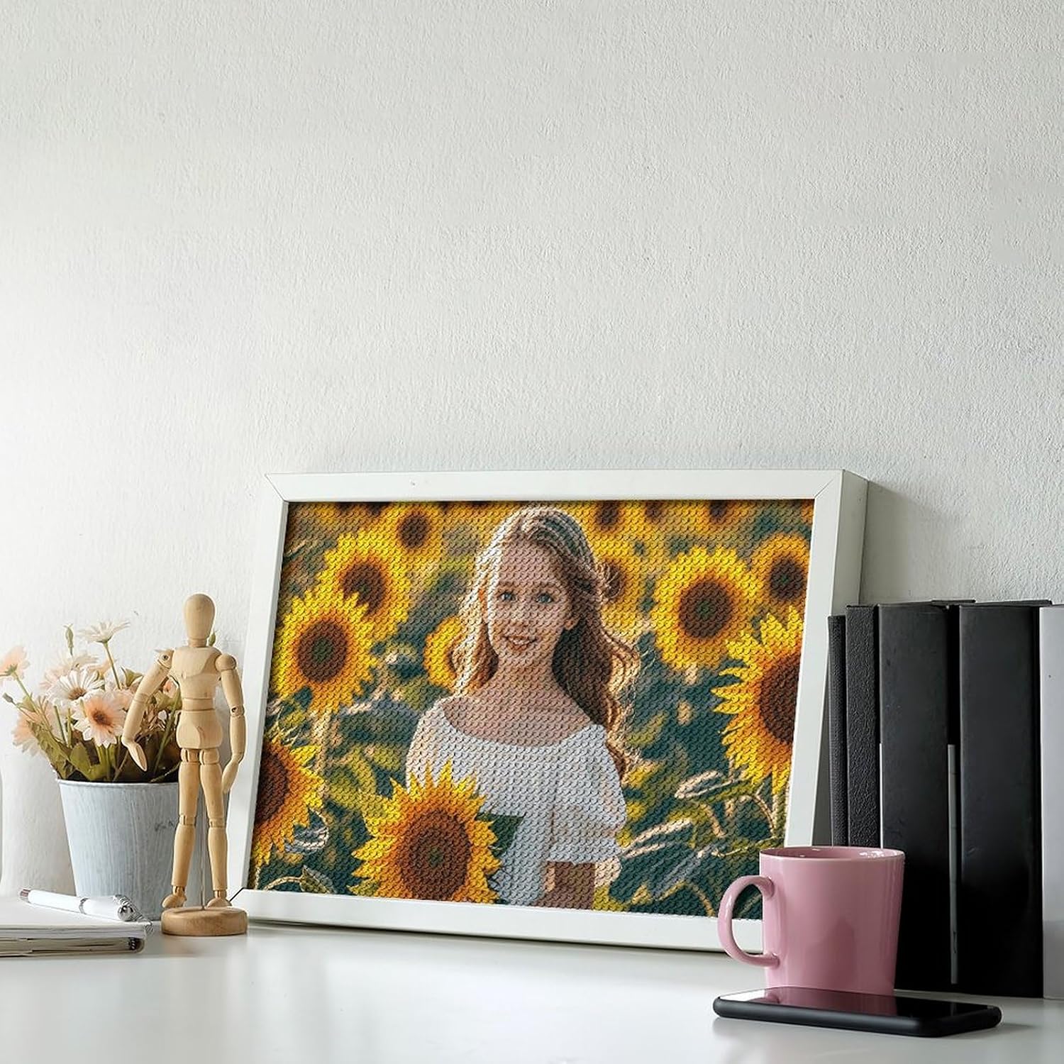 STVNKML Beauty and Sunflowers 5D Diamond Painting Kit for Adults image 4