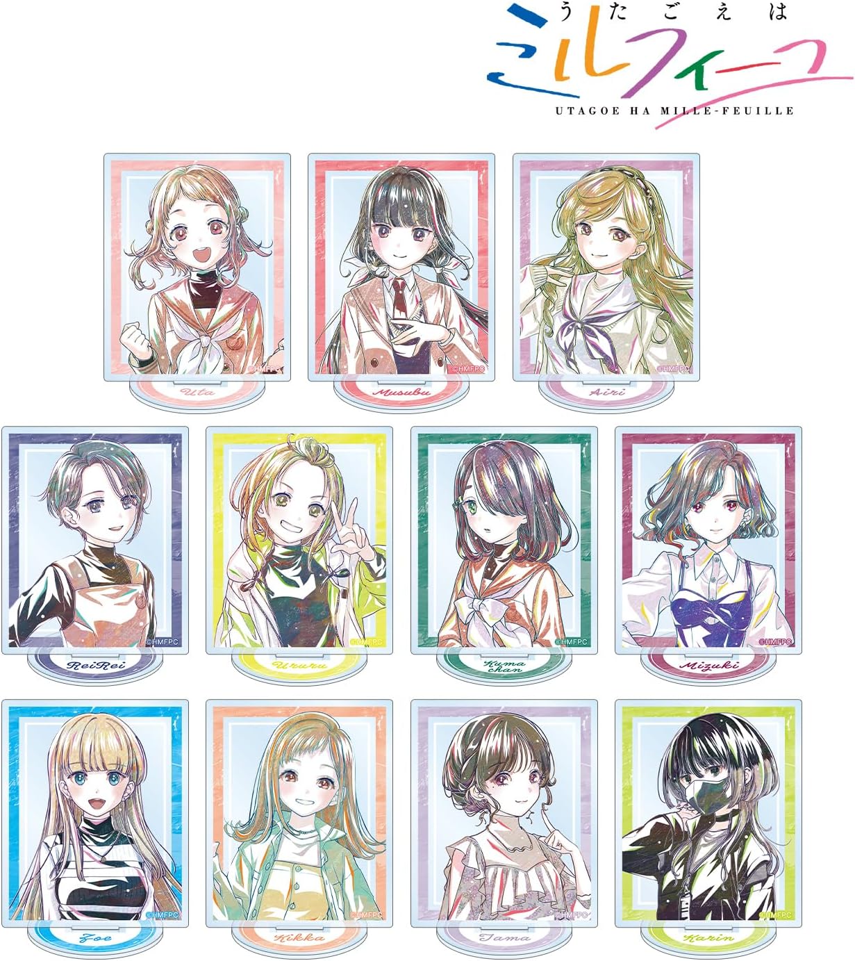 TV Anime Utagoe ha Milfeil Trading ANI Art Acrylic Stand Box of 11