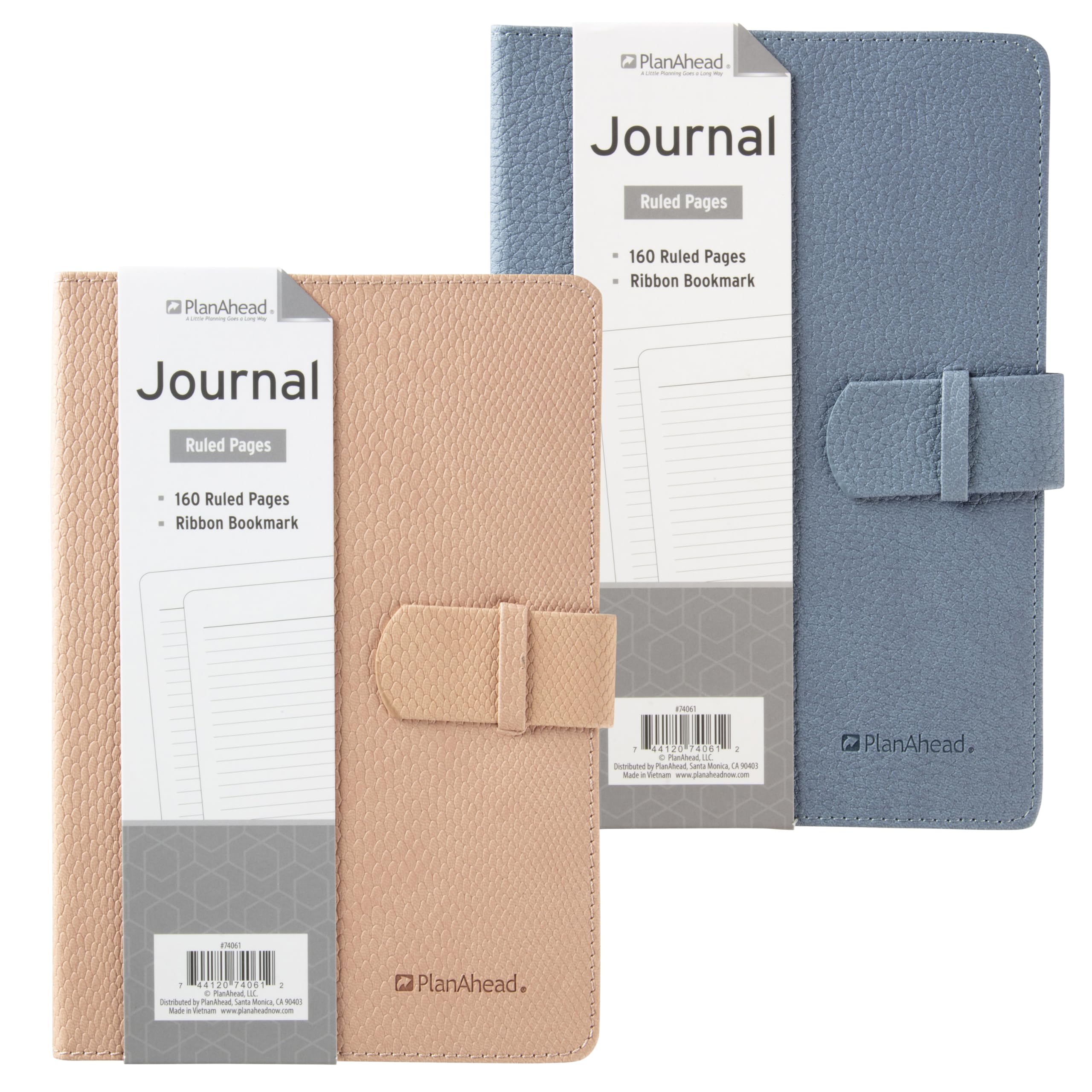Photo 1 of PlanAhead Notebook Journal - 8.25"x6.25" Leather Journal with 160 Ruled Pages, Ribbon Bookmark & Belt for Women & Men - Gratitude, Travel, Daily Journal - No Color Selection Available, Chosen Randomly