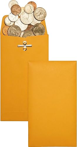 Quality Park #10 Sobre de cierre, engomado, marrón Kraft, 3.375 x 6, 100 por caja, (37010)