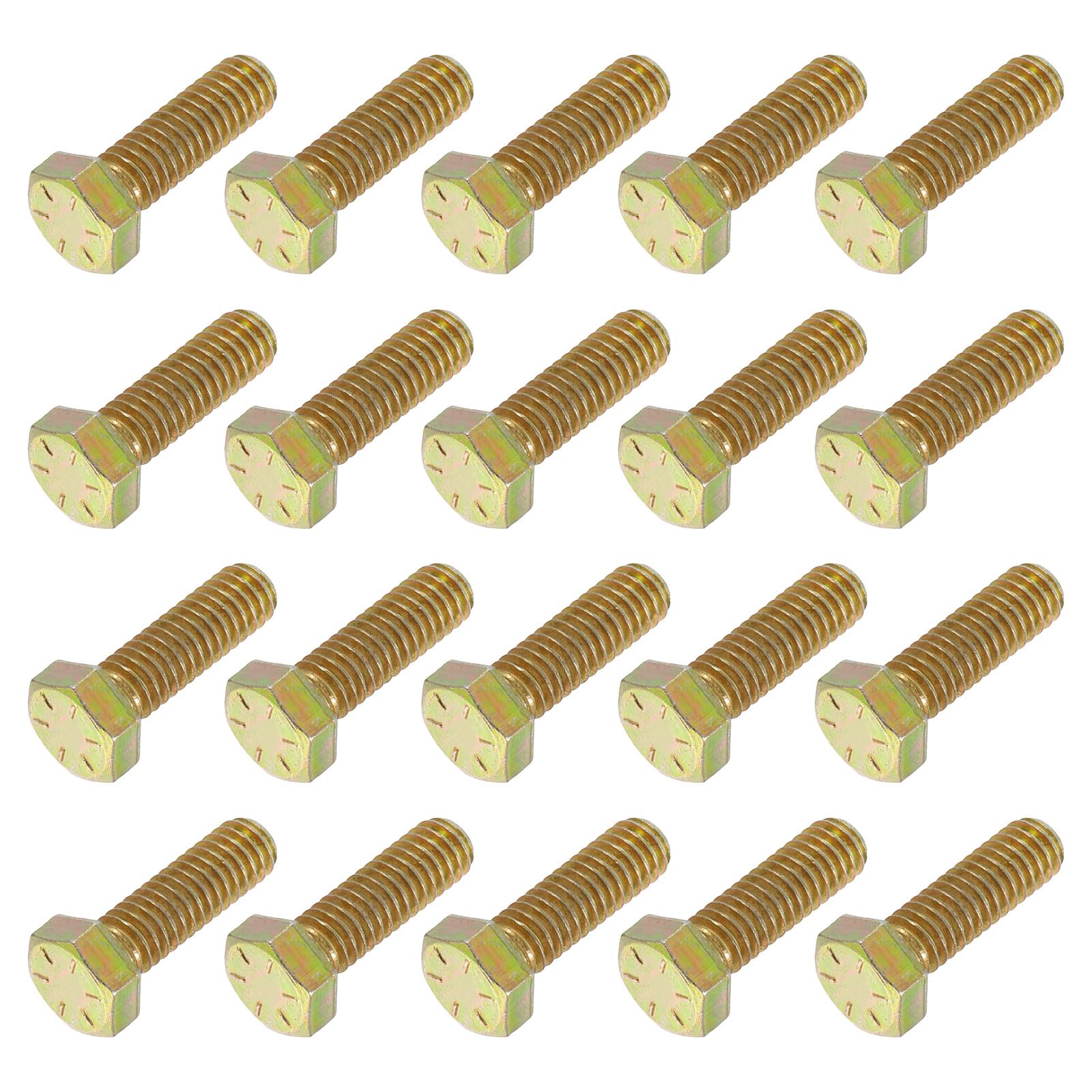 METALLIXITY Hex Bolts (5/16-18 x 1") 50Pcs, 8 Grade Carbon Steel Zinc Plated, UNC Coarse Thread, External Hex Drive
