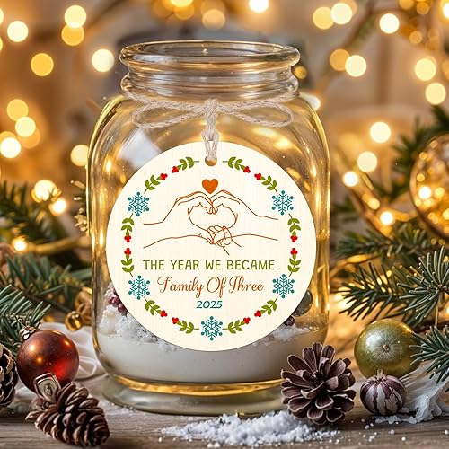 Miniatura 5 de Adornos de Navidad para bebés 2025, regalos para padres recién nacidos, regalos para parejas, primera vez, mamá, papá, anuncio de embarazo,