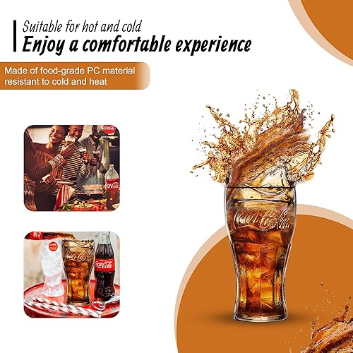 Miniatura 3 de Coca Cola Libbey - Juego de 4 vasos verdes con 20 popotes, capacidad de 16 34 onzas, juego de vasos de coca cola, perfecto para refrescos y más,