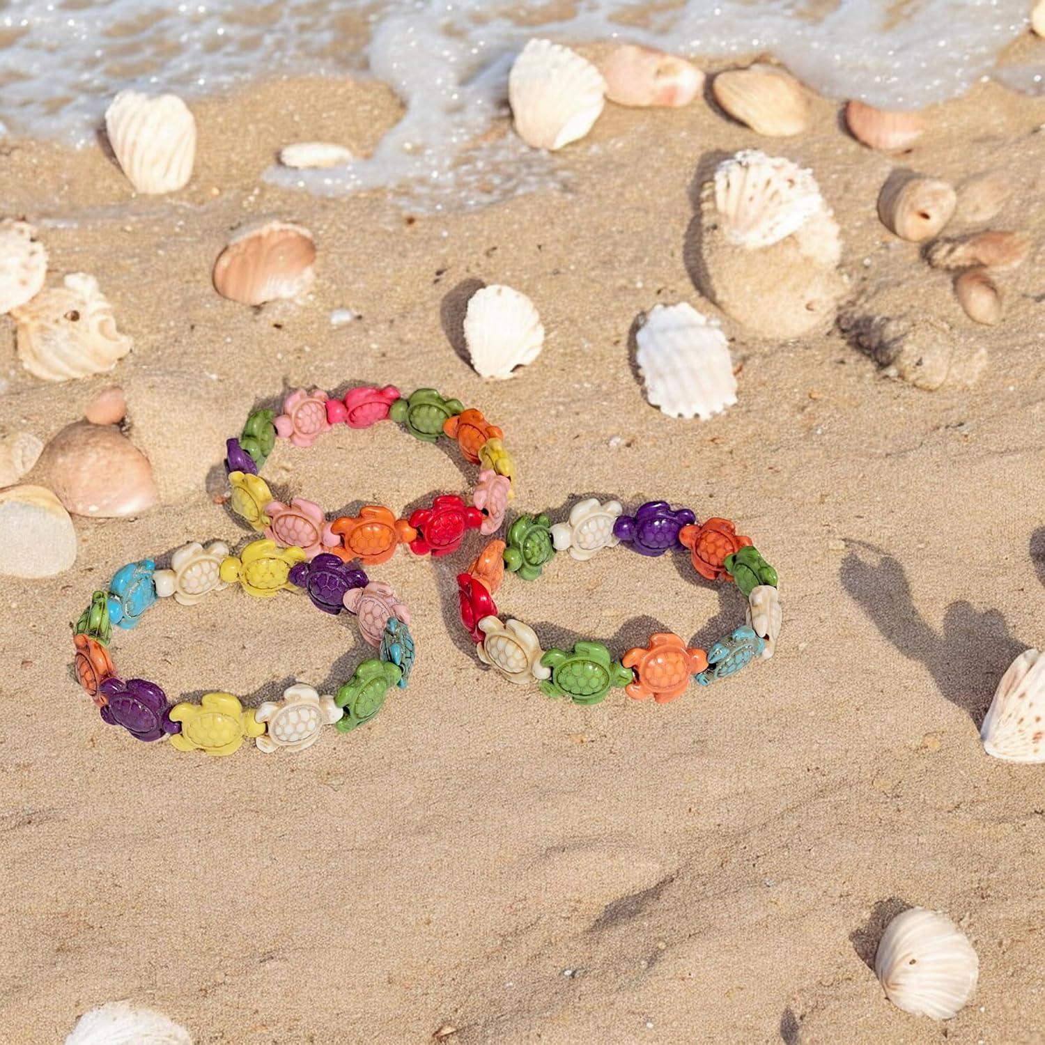 BlueRica Multicolor Sea Turtle Stretch Bracelet - Image 4