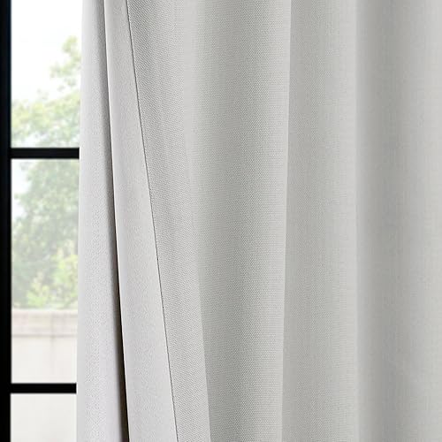 Miniatura 2 de HPD Half Price Drapes Cortinas de lino con ojales de 84 pulgadas de largo para oscurecer la habitación, para dormitorio y sala de estar (1 panel),