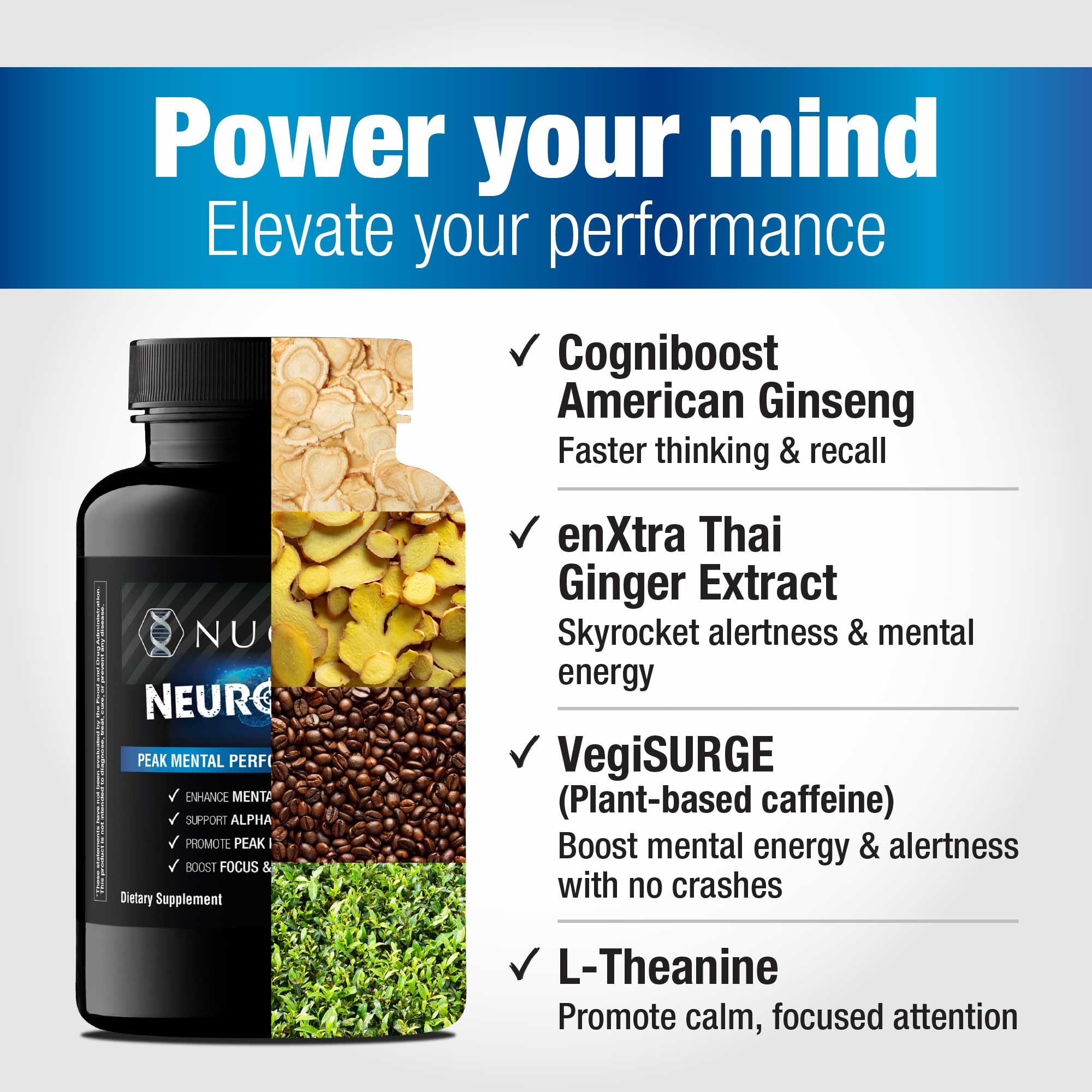 Nugenix NeuroZone Nootropic Brain Supplements for Memory and Focus, 60ct — Amazon image 3