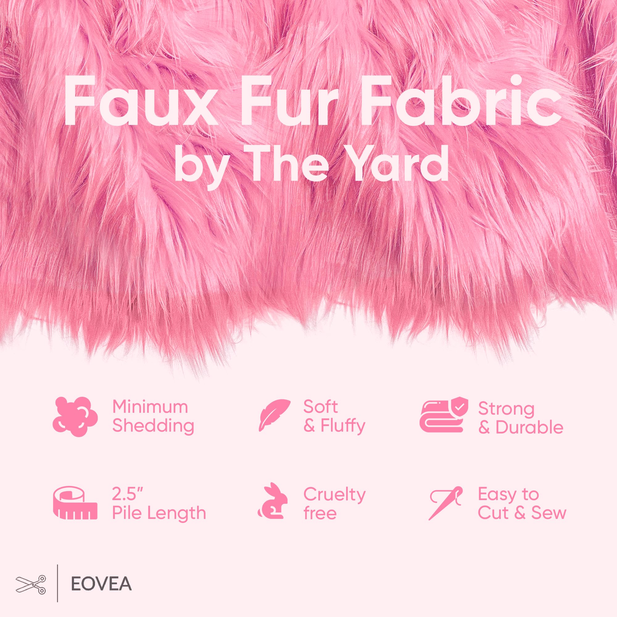 Amazon.com: EOVEA Shaggy Faux Fur Fabric by The Yard – 60