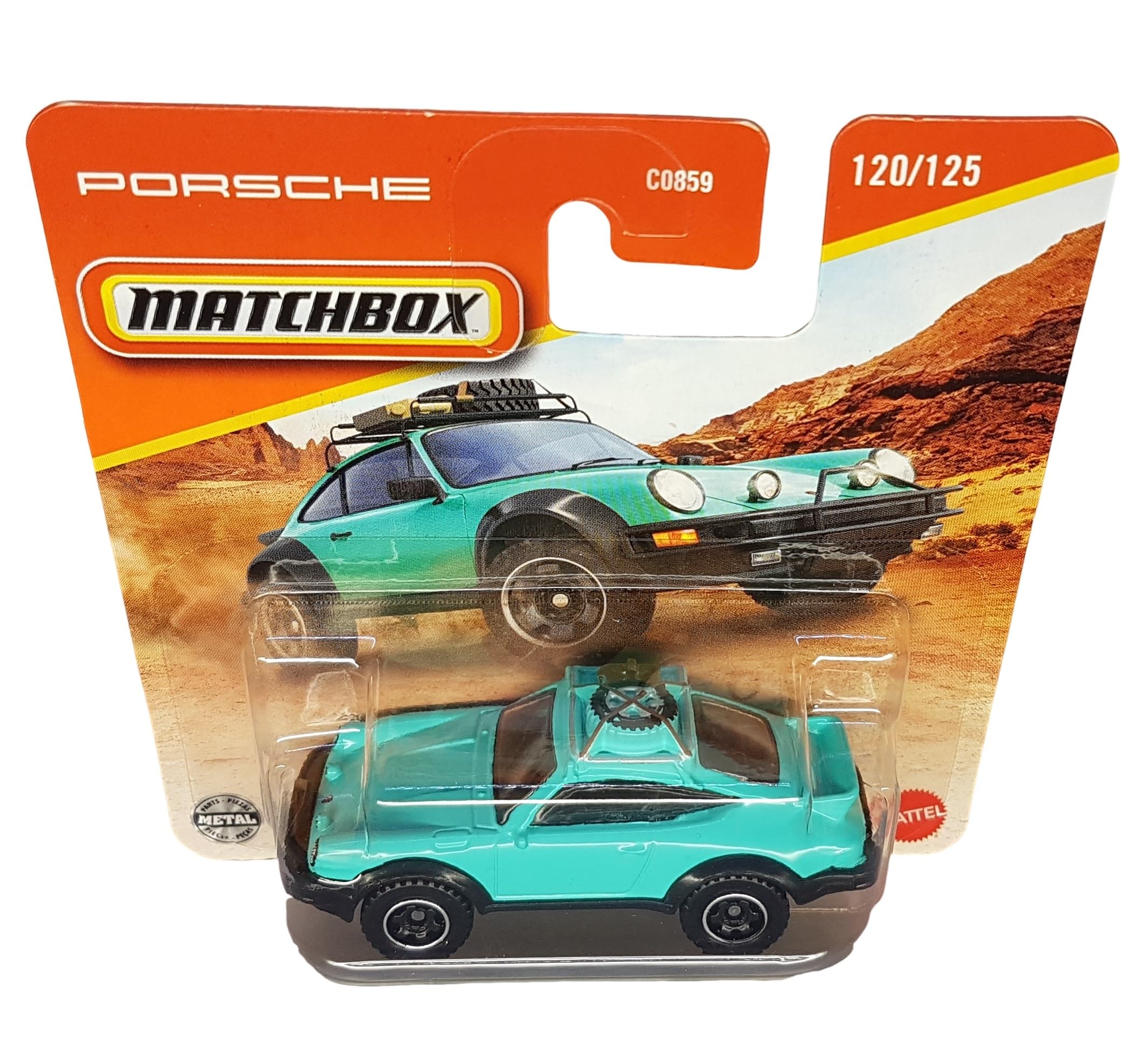 Matchbox - 1985 Porsche 911 Rally - MBX Adventure 120/125 - JBT00 - Short Card - Turquoise - Superfast Lesney - Mattel 2025-1:64 - Image 2