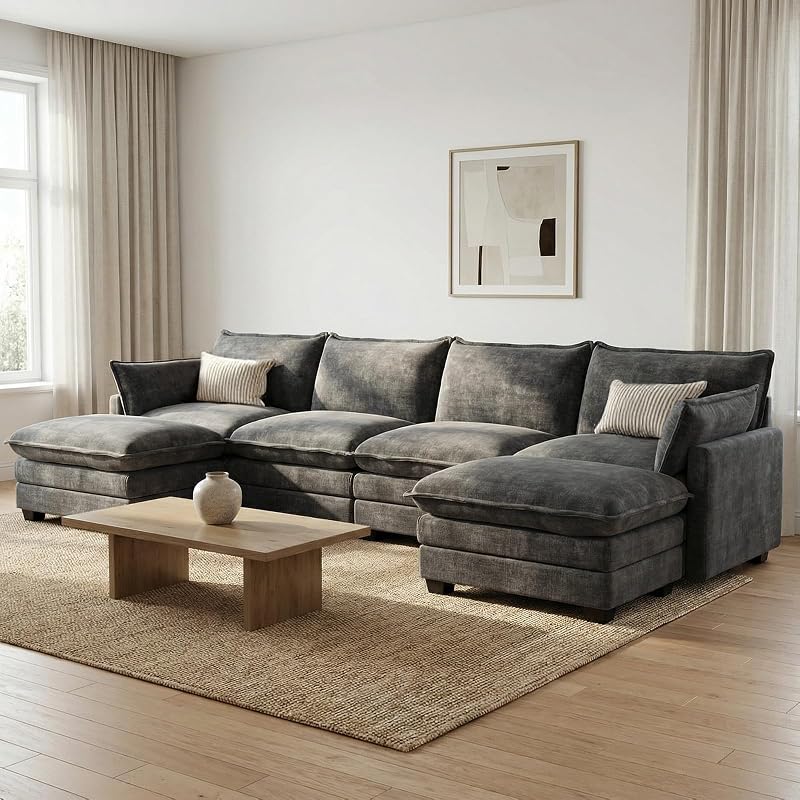 Modular Sectional Couch for Living Room, U Shaped Comfy Sofa