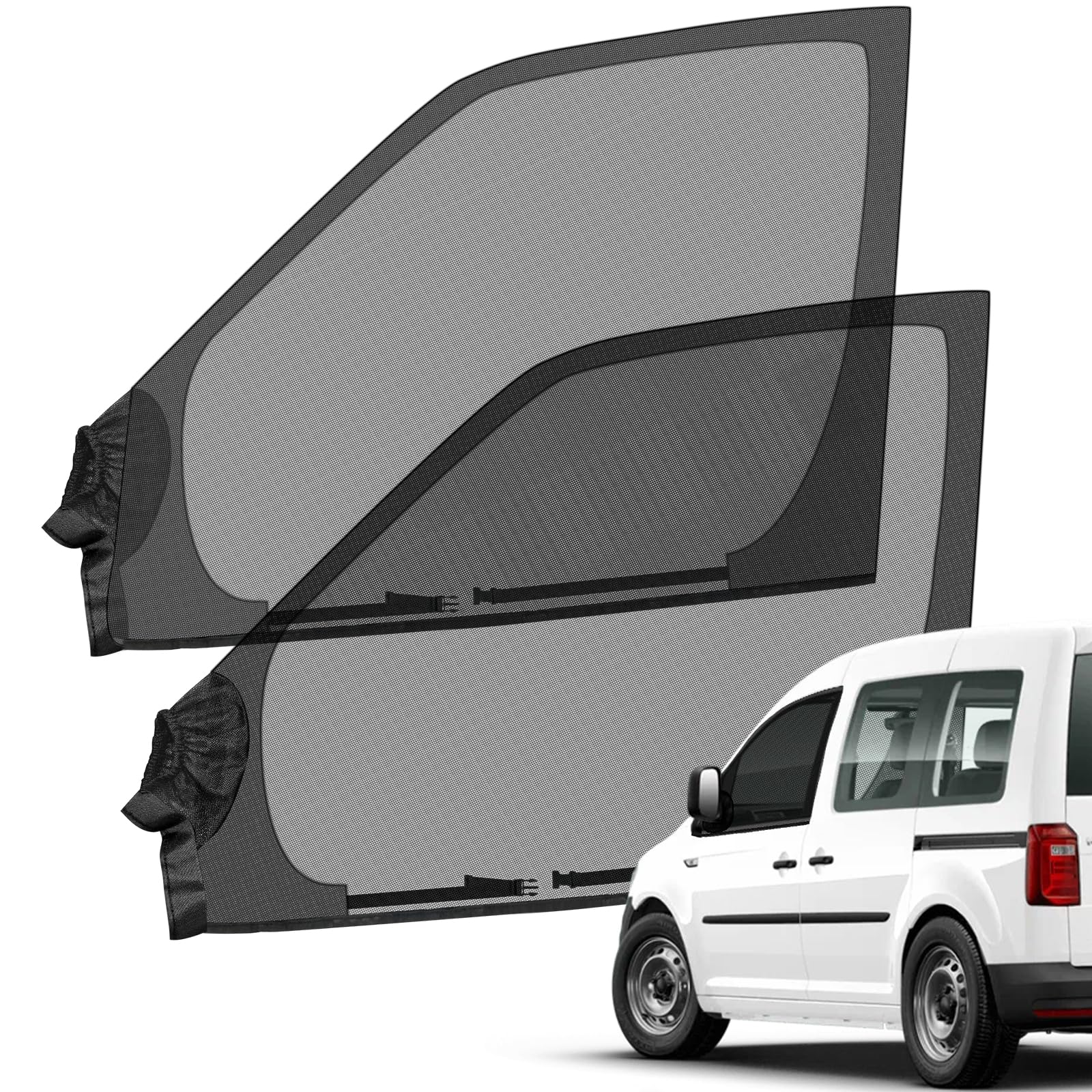 Seitenfenster Insektenschutznetz für VW Caddy 2004-2025, Elastische Fliegengitter Autofenster, Moskitonetz Autofenster Sonnenschutz Auto Netz für UV-Sonnenschutz & Privatsphärenschutz