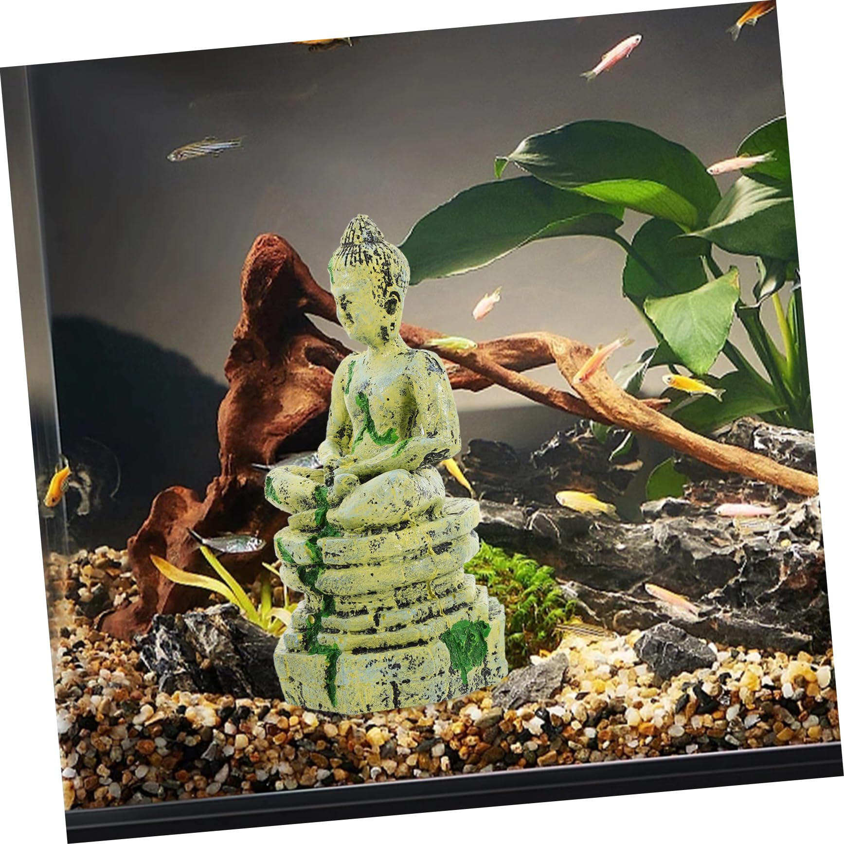 ULTECHNOVO 2 Pezzi Decorazione Dell'acquario Arredamento Accessori Per Acquari Ornamenti Di Roccia Dell'acquario Guidato Ornamento Di Scena Di Acquario Pesce Artificiale Resina
