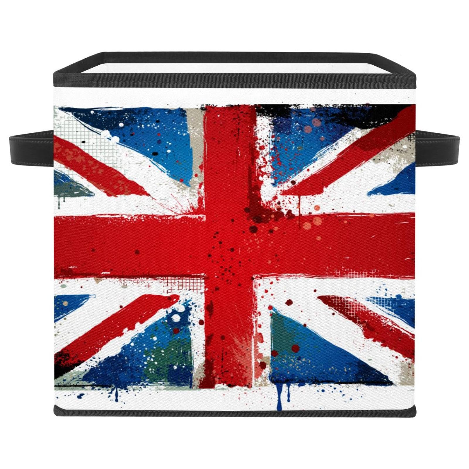 Boîte de rangement en tissu pour placard fini le désordre Union Jack