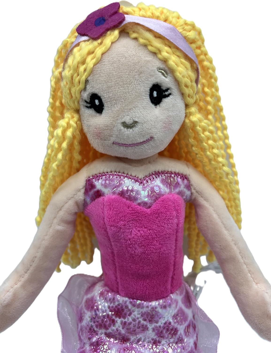 The Petting Zoo, Mermaid Doll, Mermaid Gifts for Girls, Plush Doll, 12 inch (Blonde)