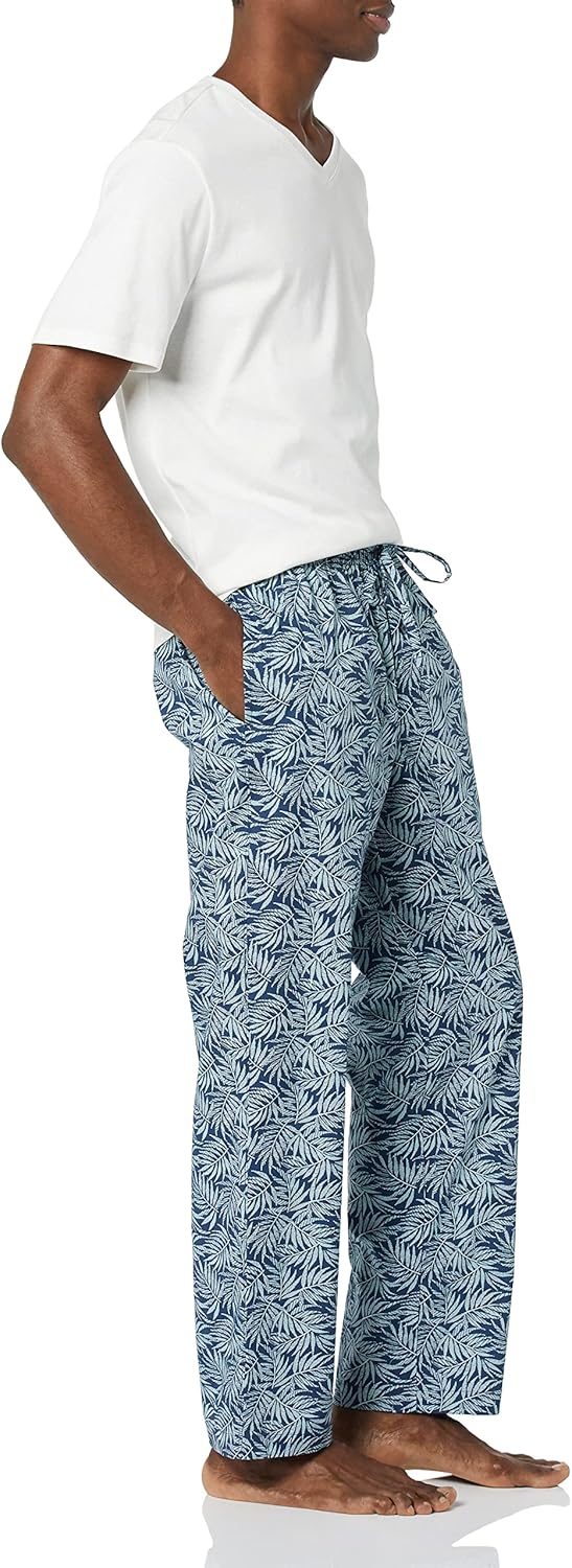 Amazon Essentials Men's Cotton Poplin Pant with Cotton Jersey T-Shirt Pajama Set - Image 3