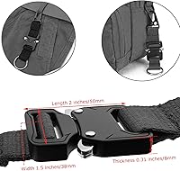 Vista 4 de Llavero táctico militar para hombres, mosquetón de liberación rápida, llaveros EDC Gear con anillo de acero inoxidable