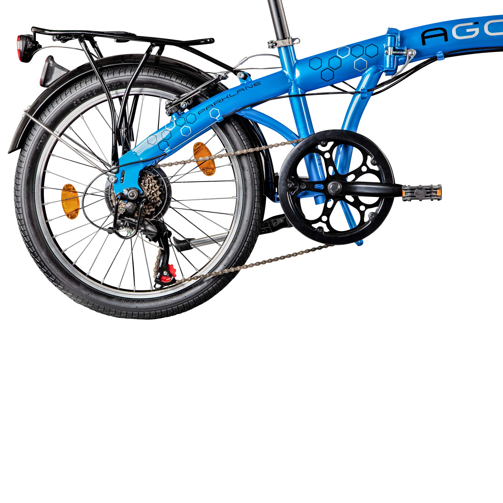 AGON Parklane Klapprad Erwachsene für 150-185 cm mit 6 Gangschaltung faltbares Fahrrad für Damen und Herren 20 Zoll Fahrräder für Stadt und Camping