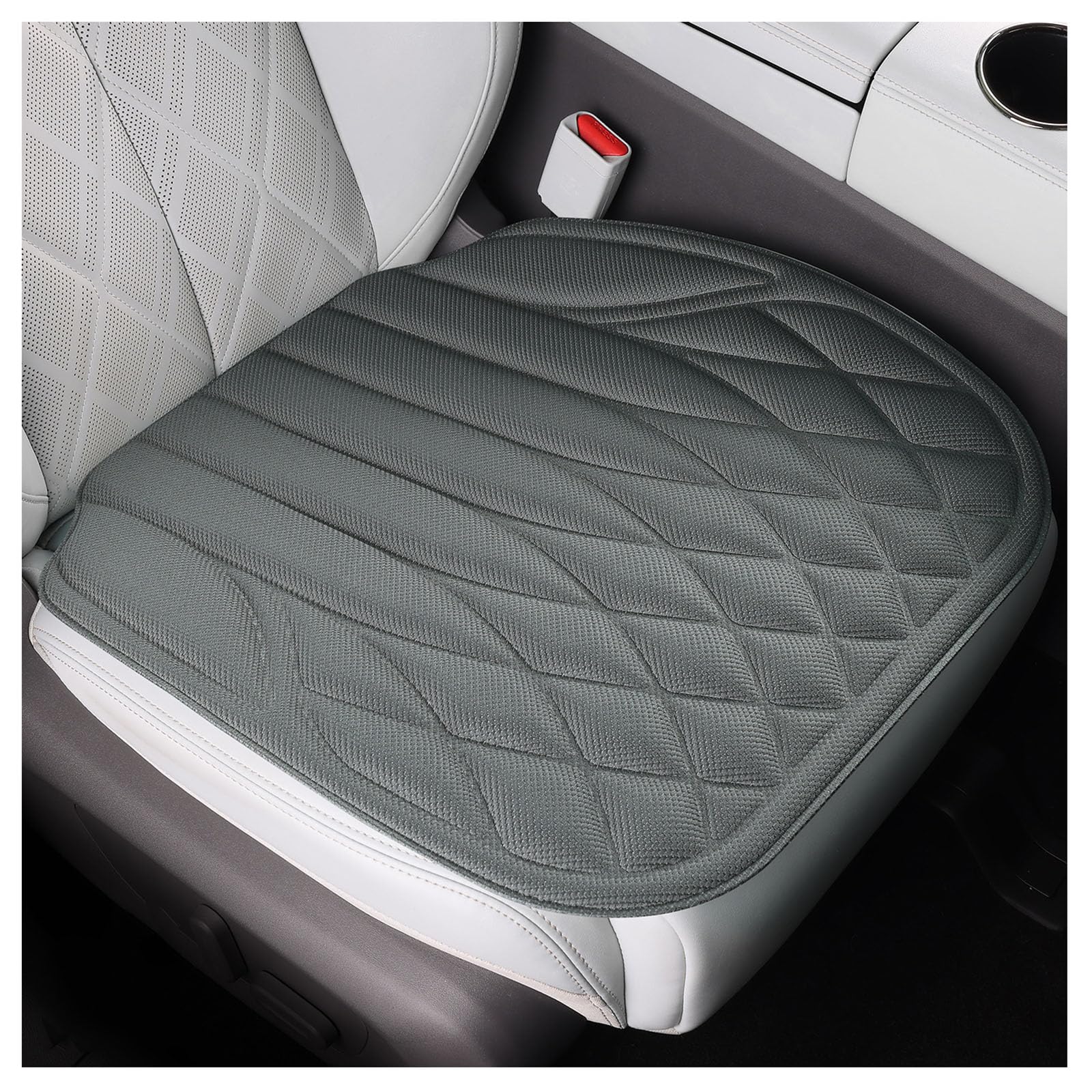 CBRWBKWHI Car Seat Cushion, For Peugeot 206 CC (2D) / 207 CC (WD) / 307 CC (3B) Coupé Latex Breathable Driver Seat Pad for Pressure Relief Anti-Slip Bottom Automotive Accessory,Grey