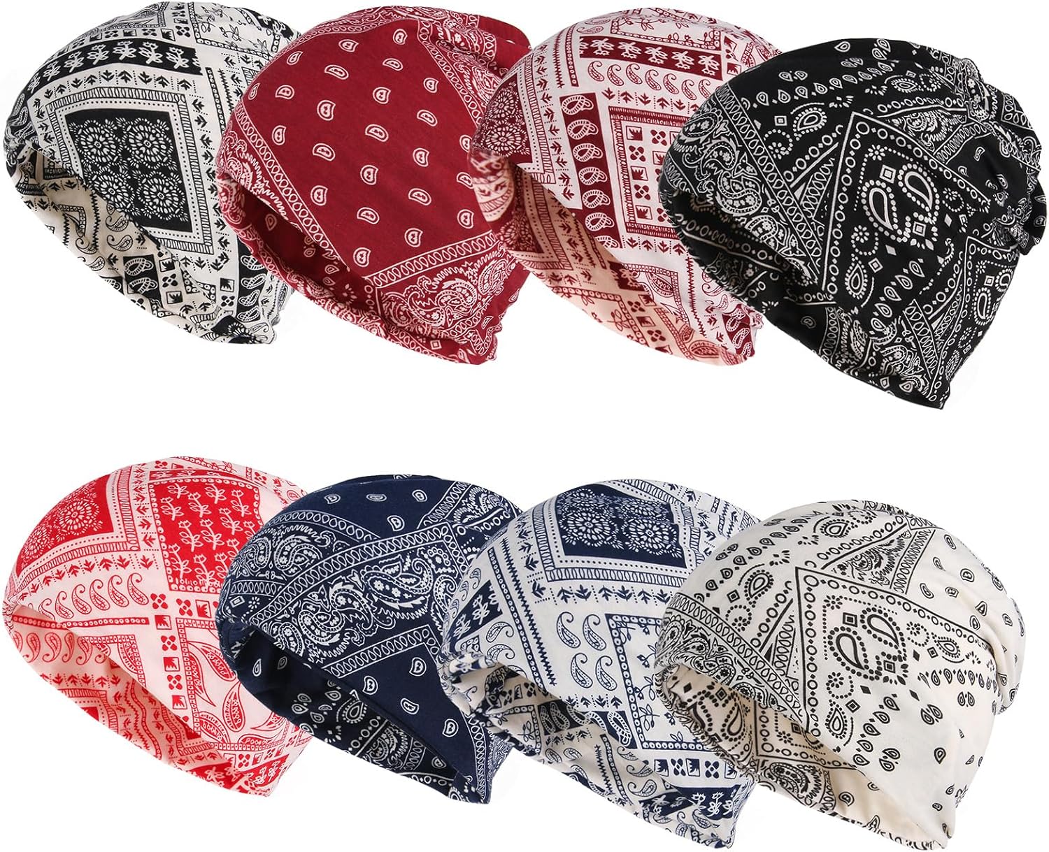 Women's Slouchy Beanie Chemo Hats - Soft Open Top Sleep Cap - Breathable Stretch Head Scarf and Cancer Headwear