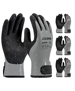 LANON Waterproof Winter Work Gloves, Double Latex Coated