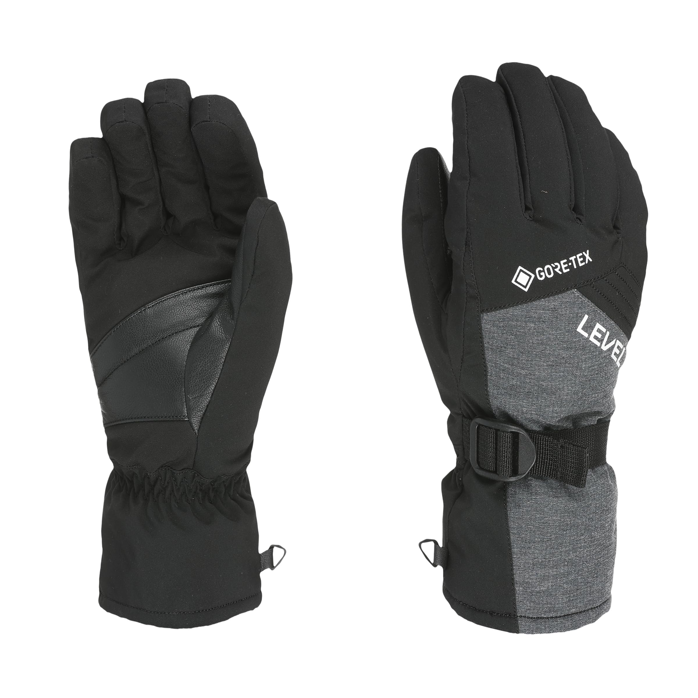 Level Freelander Gore-Tex- Męskie rękawice narciarskie i snowboardowe z mankietem i regulowanym paskiem, wodoodporne i oddychające męskie rękawice zimowe, odzież śnieżna idealna dla narciarzy, 1 para