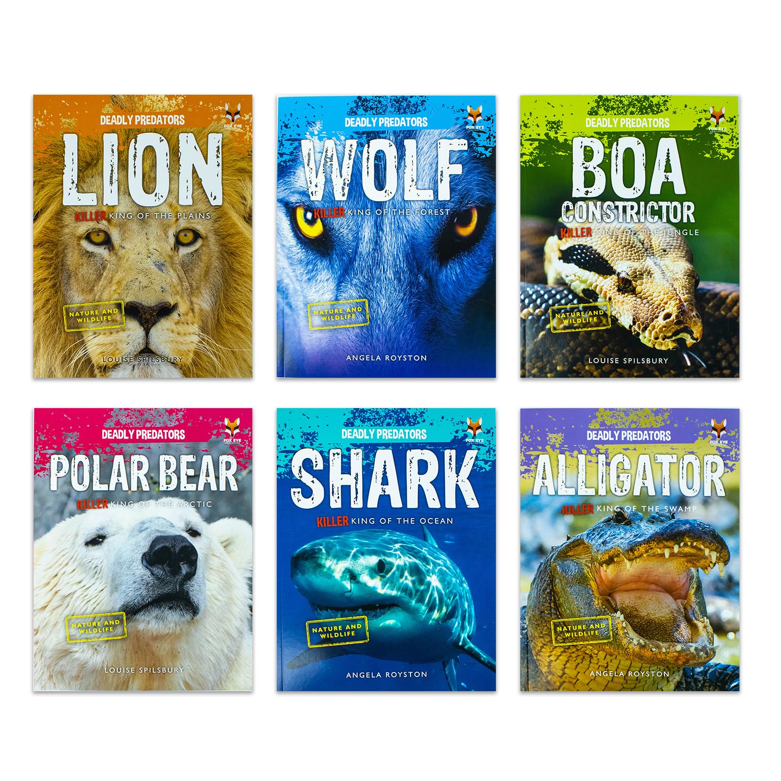 Angela Royston Deadly Predators Killer Kings of the Animal Kingdom 6 Books Set