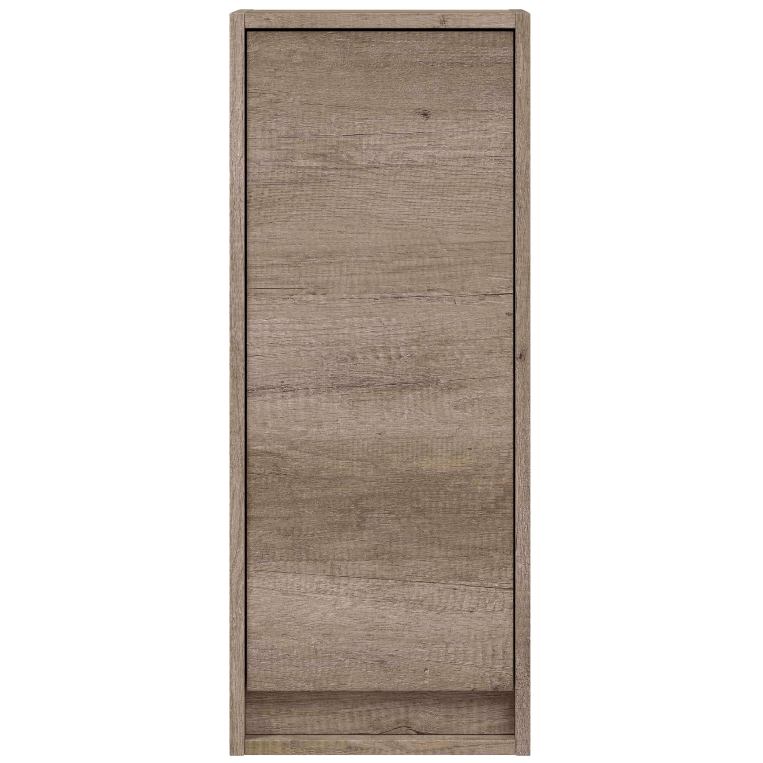Miroytengo Columna de baño, Lavabo, de Pared, Color nordik, Tirador Integrado, diseño Moderno, Mueble Auxiliar, baño pequeño, 30x26x74 cm