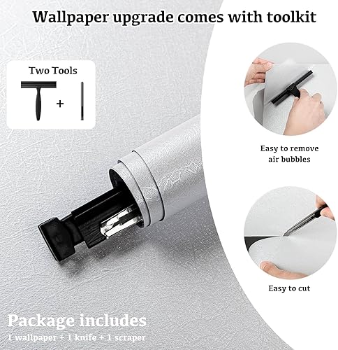 Miniatura 93 de Abyssaly - Papel tapiz amarillo para despegar y pegar, extraíble, para dormitorio de niñas, autoadhesivo, textura de seda en relieve, papel adhesivo