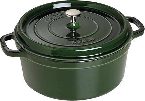 Staub olla de hierro cocotte redonda de 6-14 cuartos de galón, Albahaca