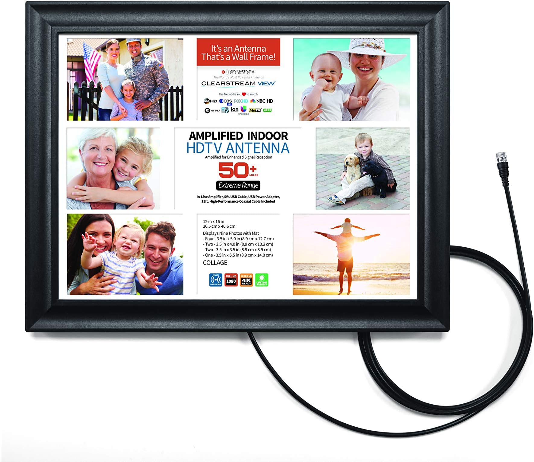 Amazon.com: Antennas Direct ClearStream View Wall Frame Amplified ...