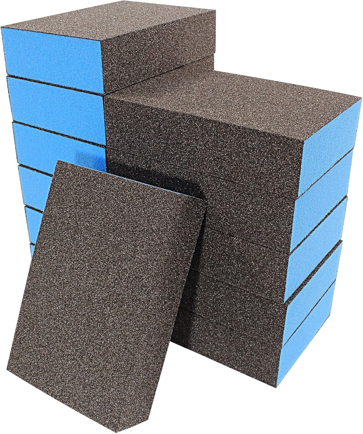 LifCratms 12Pcs Medium Sanding Sponge 100 Grit, Wet Dry Sanding Block Sanding Sponge