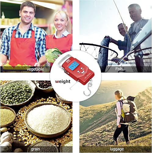 Miniatura 7 de PS01 - Báscula de pesca, color negro y rojo