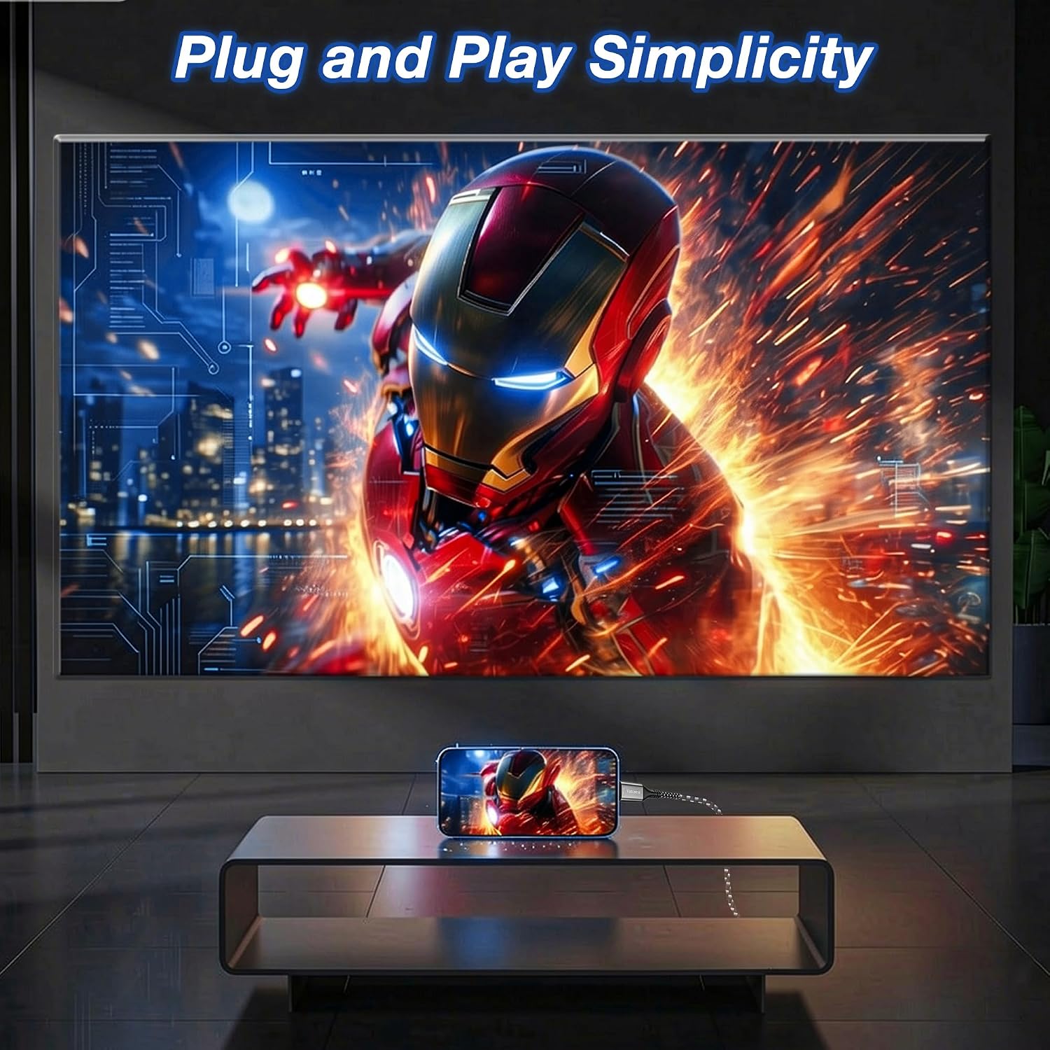 USB C to HDMI 2.1 Cable 6FT, 8K@60Hz 4K@240Hz Thunderbolt 3/4 Compatible with MacBook Pro/Air, iPad Pro, iPhone 16/17, Supports HDCP 2.3 & HDR10, High Speed 48Gbps for XPS, Galaxy S24, Gaming Monitor