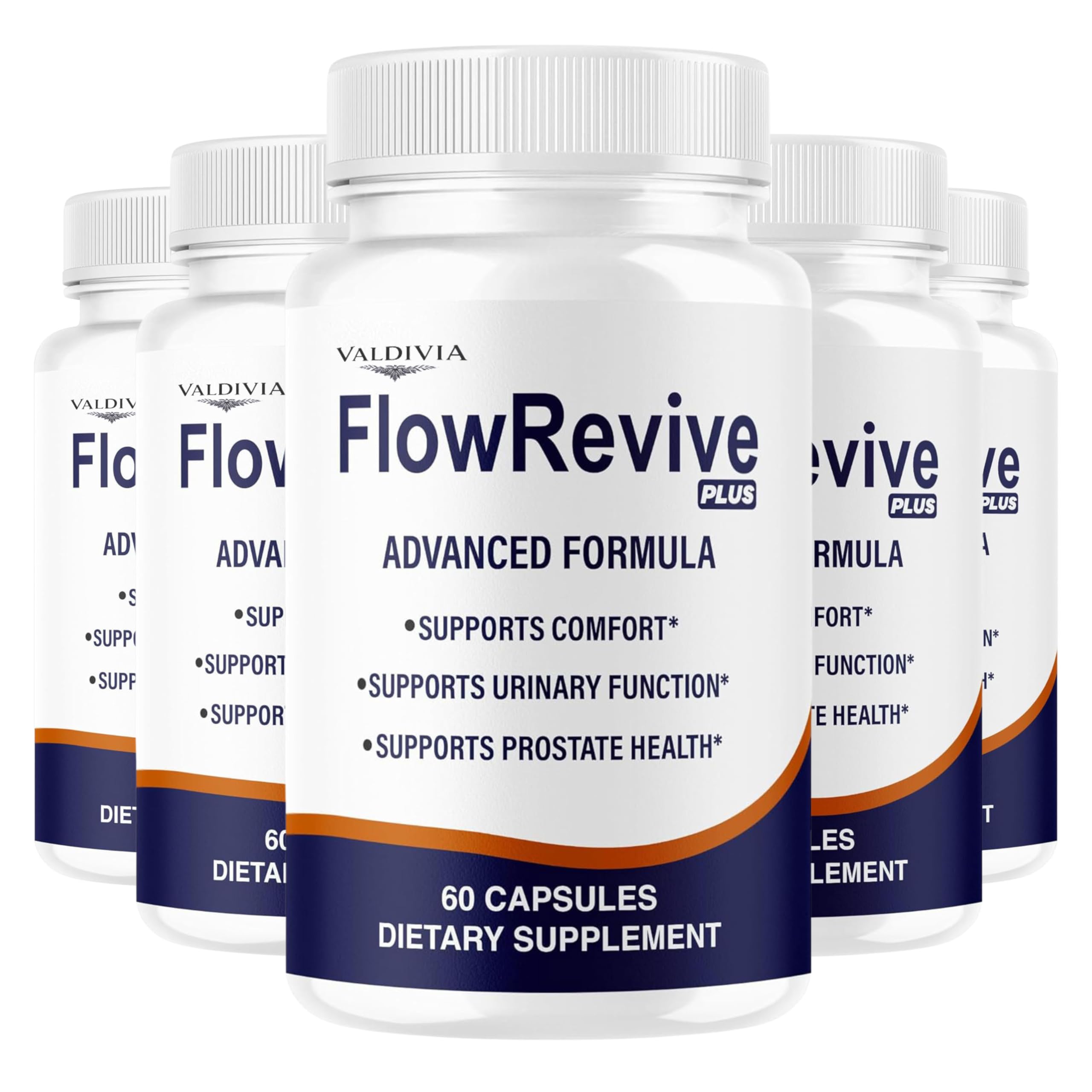 (5 Pack) FlowRevive Plus Capsules - Official FlowRevivePlus Premium Advanced Formula, 300 Capsules for 5 Months