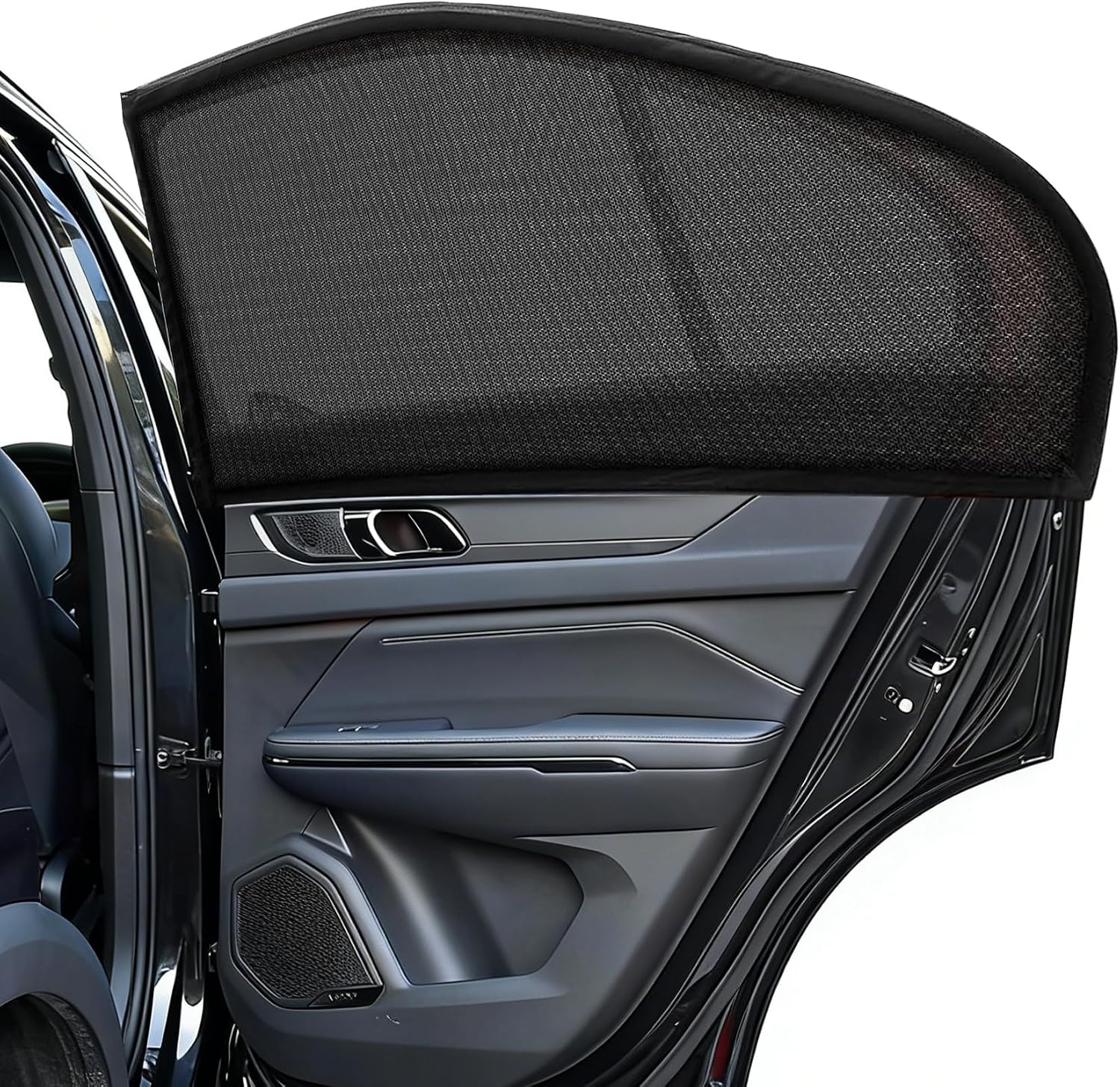 Car Window Shade, Car Window Cover, Breathable Mesh Rear Side Sun Stretch Screen, UV Protection Sun Shades Mosquito Net for Baby SUV Block UV Ray & Privacy Protection (Front Window)