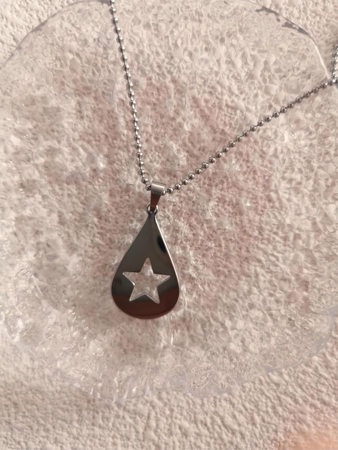 MQV Guitar Pick Star Ball Chain Necklace Solid Stainless Ball Chain Music Inspired Gift Jewellery - Image 2