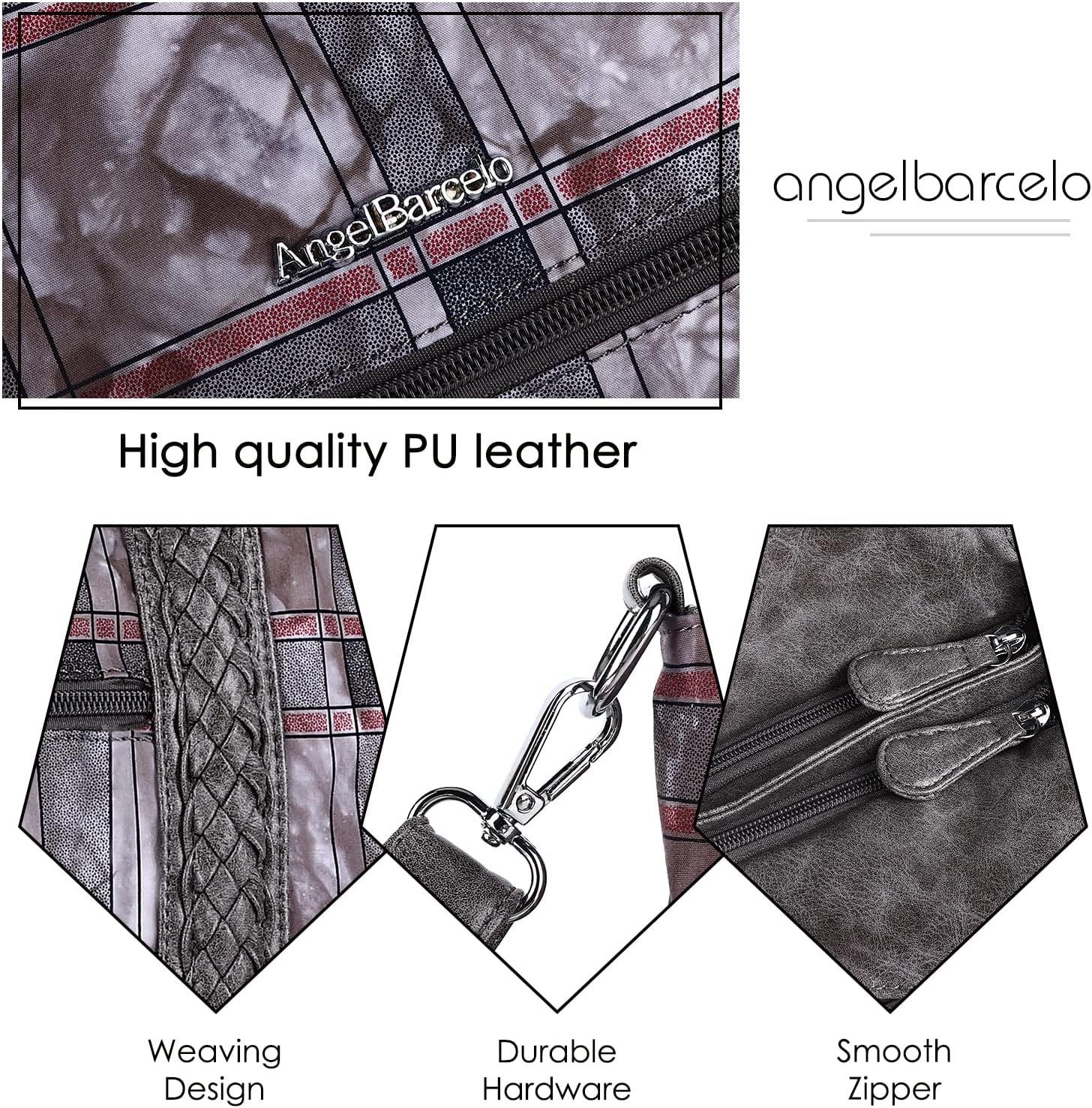 Angel Barcelo Purses for Women Soft PU Leather Shoulder Bag Crossbody Purse and Handbags - Image 5