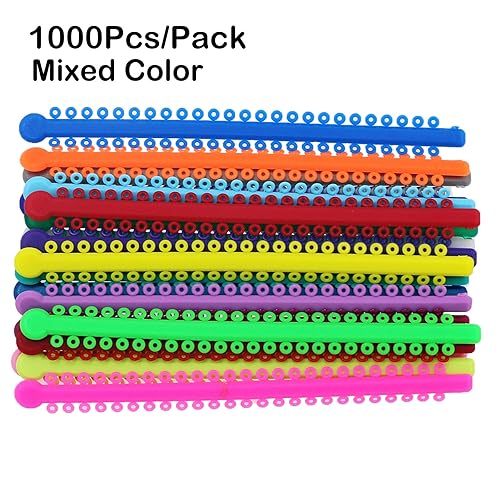 Miniatura 9 de Bandas de ortodoncia de goma elásticas de ligadura dental surtidos para soportes amarillo 2