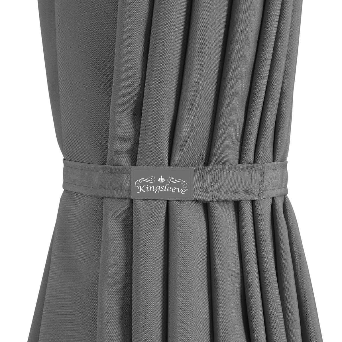 Kingsleeve® Sombrilla de Jardín 330cm Redonda Manivela Mástil Aluminio Protección UV 80+ Repelente al Agua Parasol Balcón Terraza Cubierta Protectora Antracita