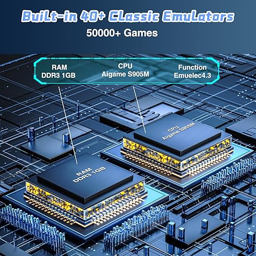 Miniatura 7 de Consola de juegos retro, palo de juegos 4K HD con tarjetas TF de 128 G, más de 50000 juegos, compatible con 40 emuladores, palo de juego retro con
