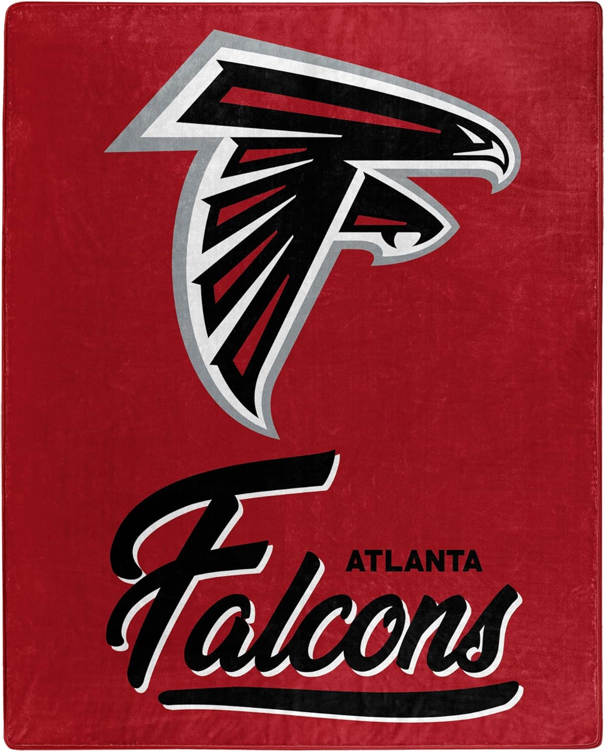 Northwest NFL Atlanta Falcons UnisexAdult Raschel Throw Blanket, 50" x 60