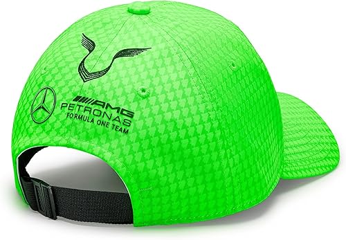 Miniatura 3 de Mercedes AMG Petronas Formula One Team - Gorra de conductor Lewis Hamilton 2023 - Verde neón - Unisex - Talla Talla única