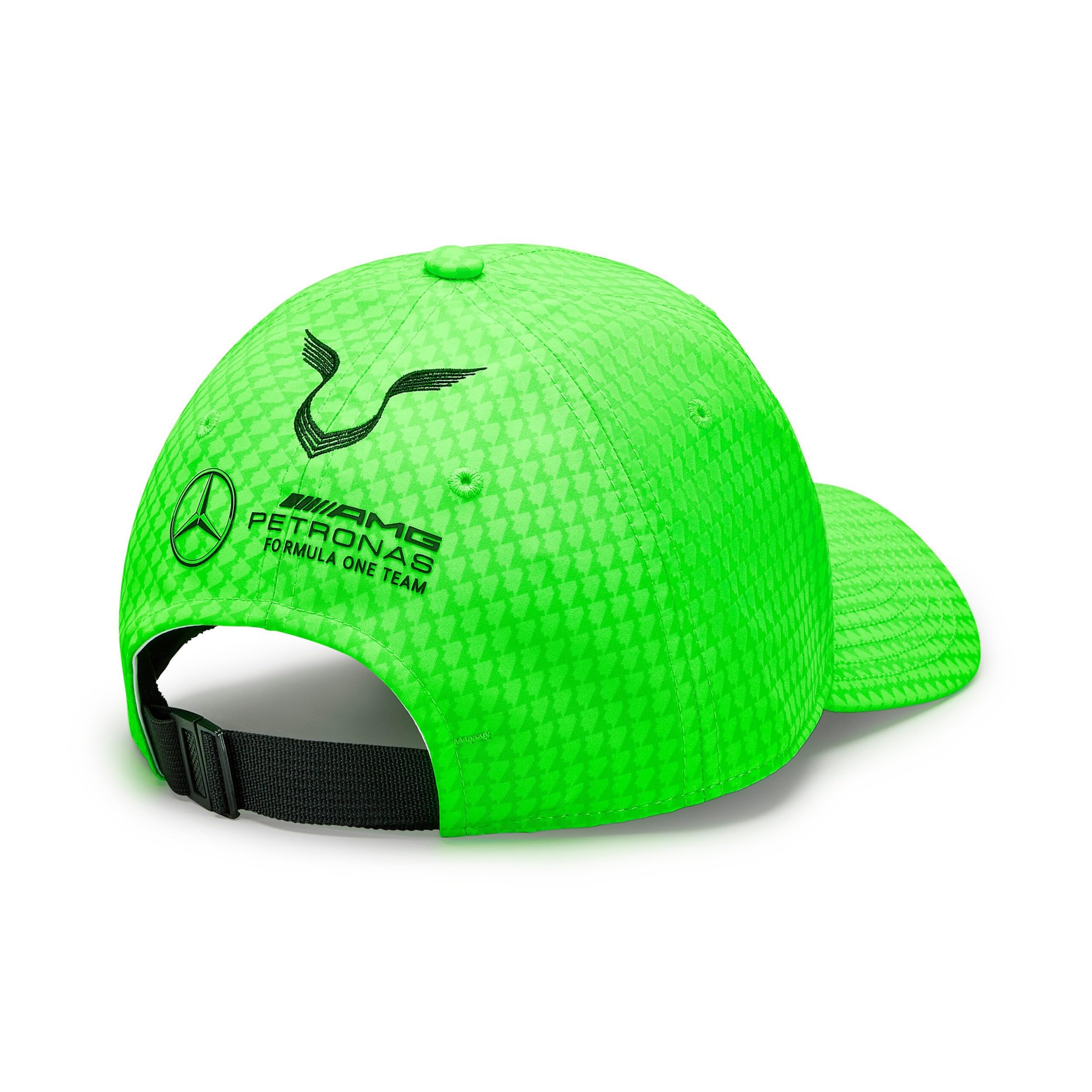 MERCEDES AMG PETRONAS Formula One Team - 2023 Lewis Hamilton czapka - neonowa zieleń - unisex - rozmiar: rozmiar uniwersalny, neonowy zielony