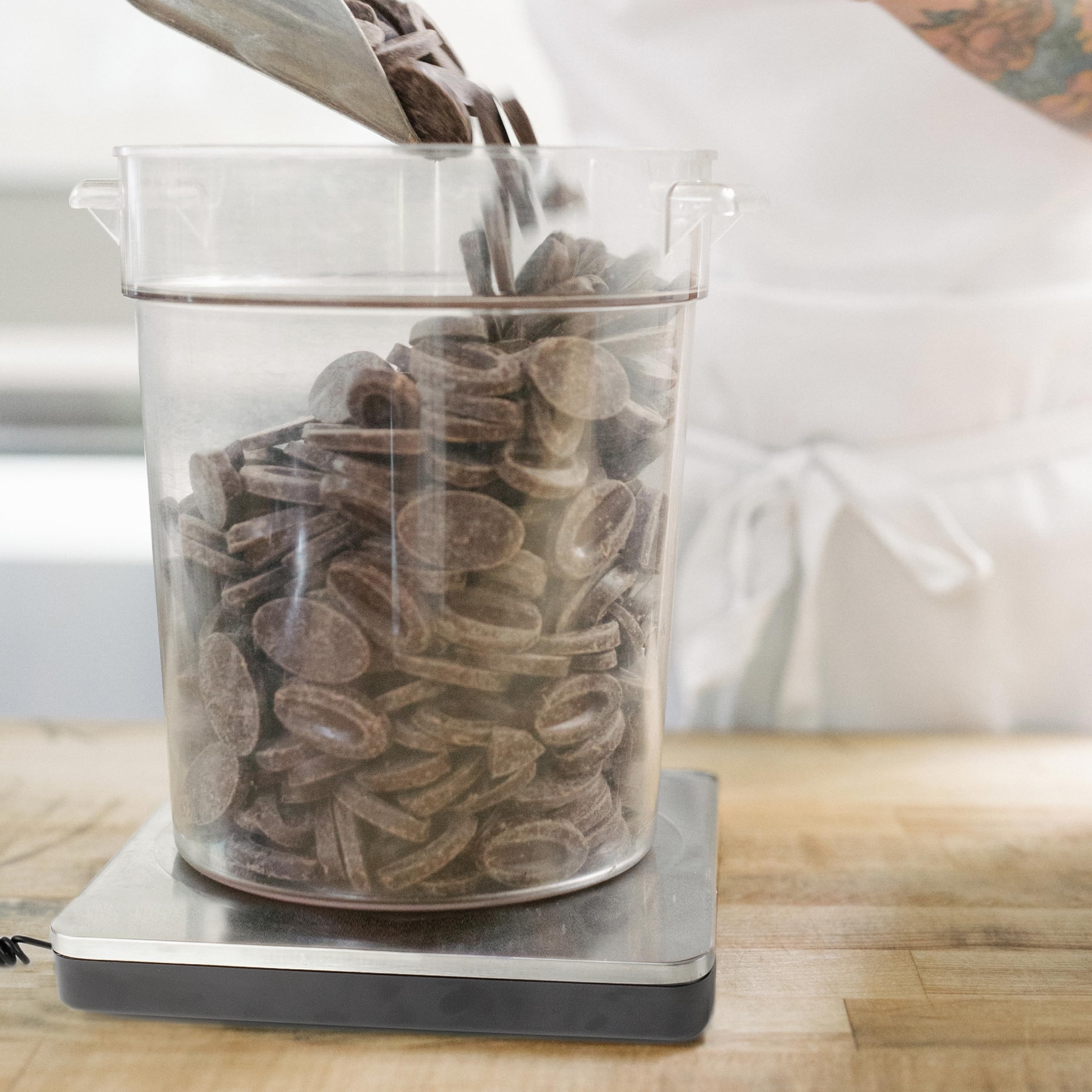 Lacor 61724 - Báscula Cocina, Peso de Cocina, Plataforma Báscula Portátil | En acero inoxidable, para un uso práctico y profesional en cocina; ideal para cocina profesional y uso diario en casa