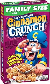 Cap'n Crunch Breakfast Cereal, Cinnamon Crunch, 19.3oz Family Size Box
