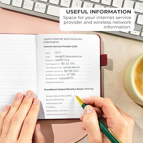 Miniatura 102 de Clever Fox - Libreta de contraseñas con pestañas alfabéticas, organizador de direcciones de Internet, tamaño pequeño de bolsillo, para inicios de