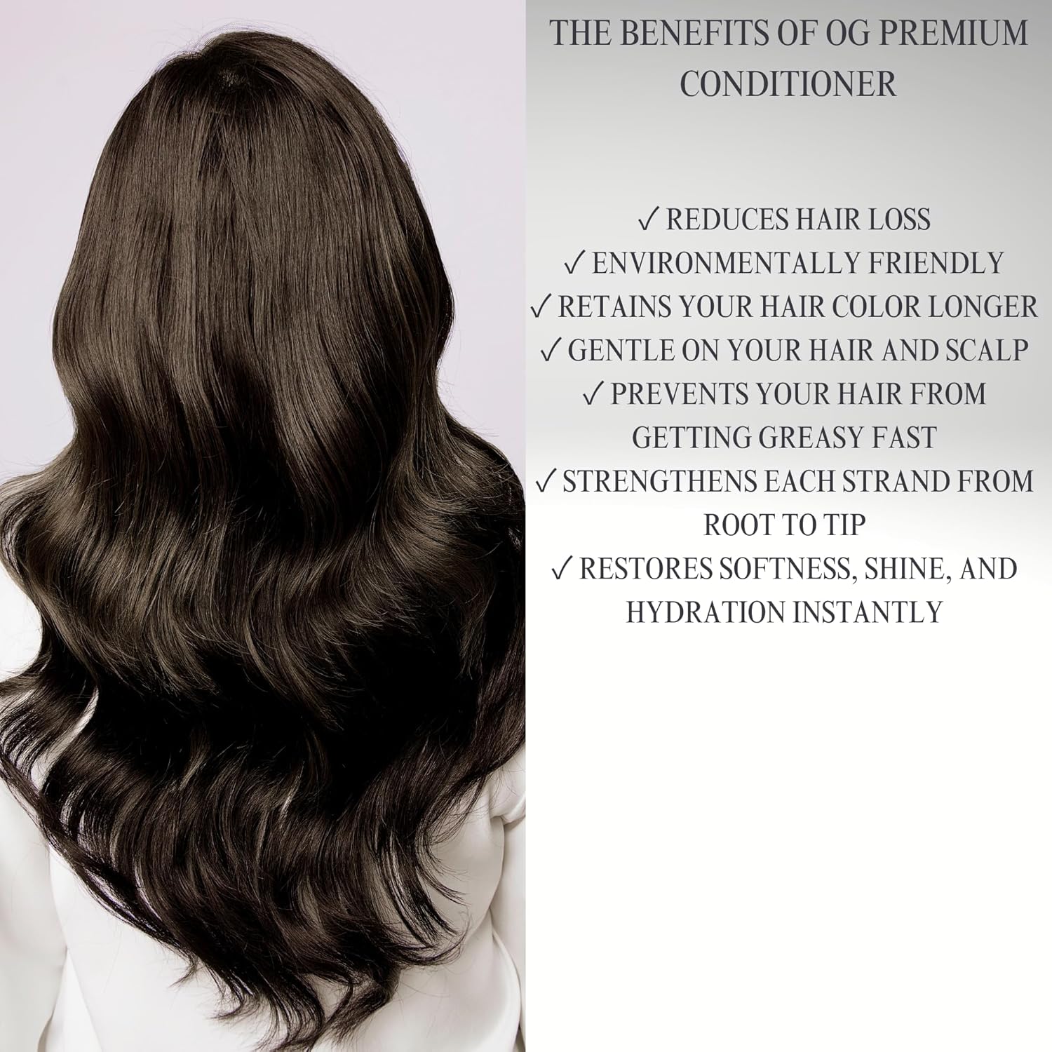 OG Premium Conditioner with Plant Stem Cell Technology, Organic Hair Growth Formula, hair breakager repair 13 Oz