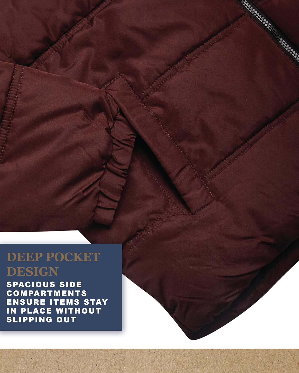 Bass Creek Outfitters Mens Winter Jacket - Insulated Quilted Winter Coat Heavyweight Hooded Puffer Outerwear Jacket for Men - Image 6