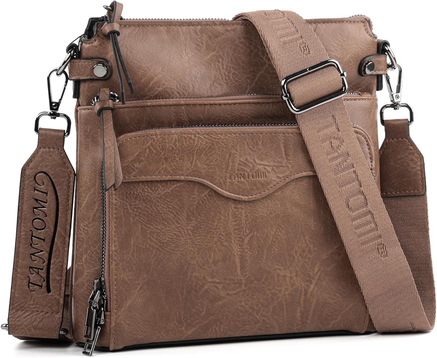 TANTOMI Vegan Leather Crossbody Purses for Women, Rfid Crossbody bags Women's Handbags Shoulder Bag with 6 Card Slots