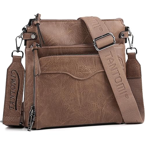 TANTOMI Vegan Leather Crossbody Purses for Women, Rfid Crossbody bags Women's Handbags Shoulder Bag with 6 Card Slots