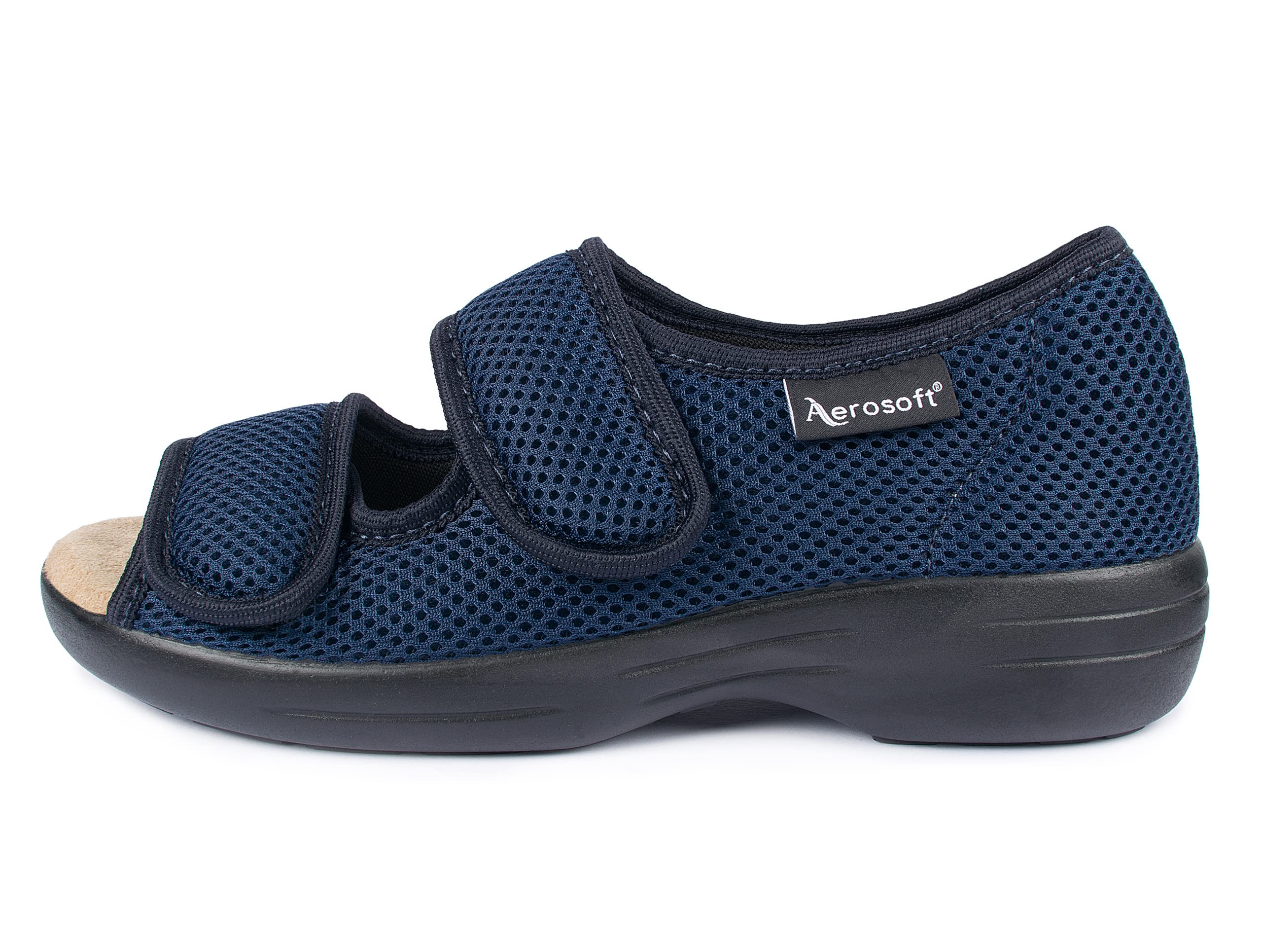 Aerosoft Reha-Sandale Stretch 06 Damen Herren Klettverschluss Weite G-H rutschhemmend